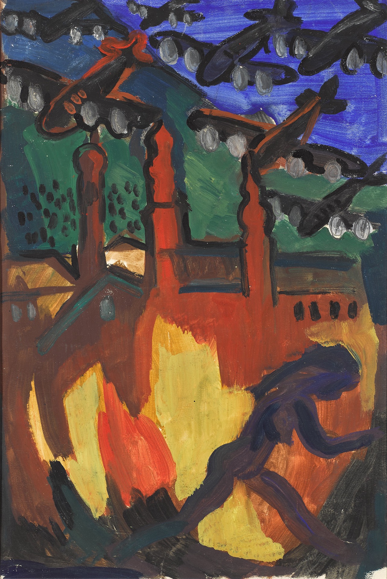 MT-163_Tempera-Bombardierung-Hall-1-mit-Fliehender-43x61.jpg/MT-163