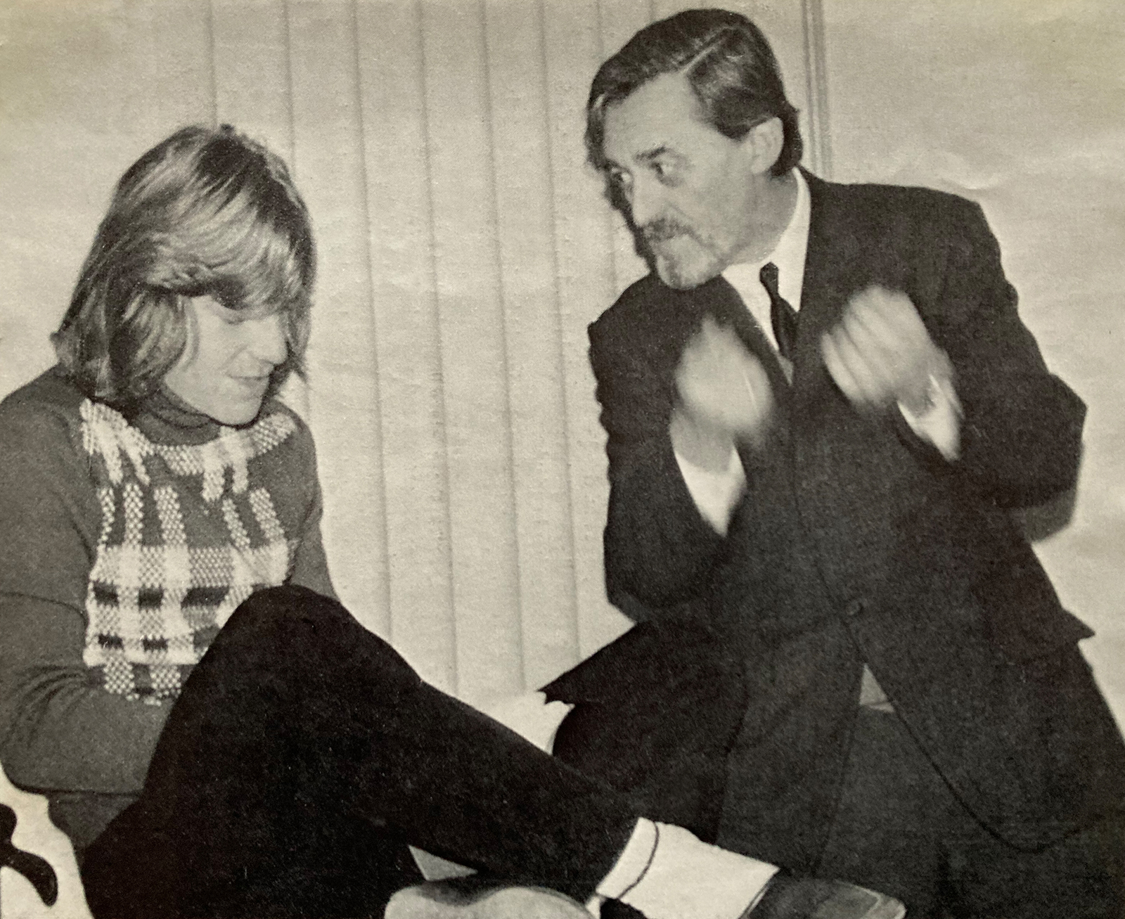 © Jahresbericht Reithmanngymnasium Innsbruck 1972/73, Franz Krautgasser mit Schüler W. M.